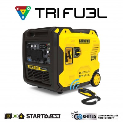Трипаливний інверторний генератор CHAMPION C8500iES Tri Fuel (501598-UA)