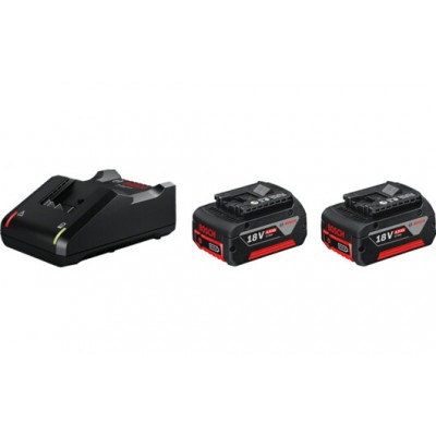 Зарядний пристрій Bosch GAL 18V-40 + 2 акумулятора GBA 18 В 4.0 A * год (1600A019S0)